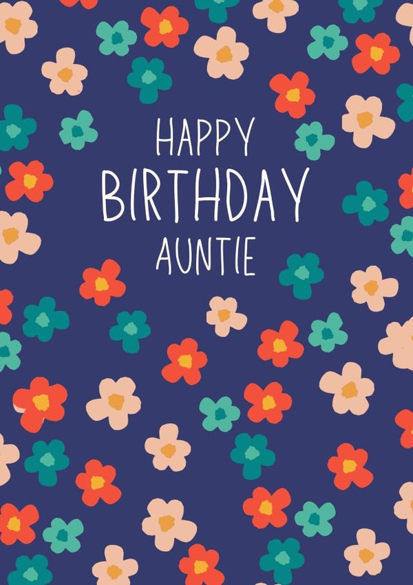 Floral Classic Birthday Card for Auntie created by SJdesigns