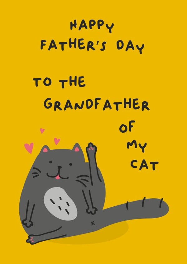 Happy Father's Day to the grandfather of my cat created by PaperJam Print Co.