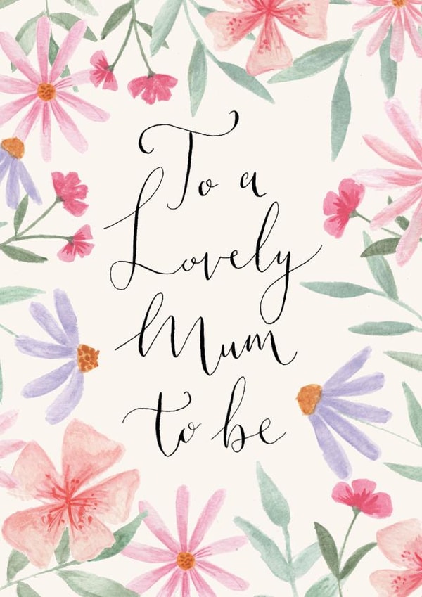Lovely Mum to be Card created by Sage and Hart