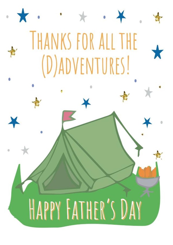 Camping Dad Adventure Father's Day card created by Missycards