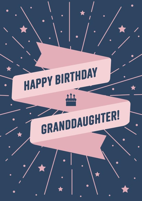 Starburst Granddaughter Birthday card! created by Evie Garnett Designs