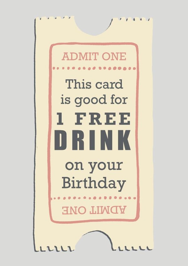  Birthday drink token  created by @lydiapimmdraws