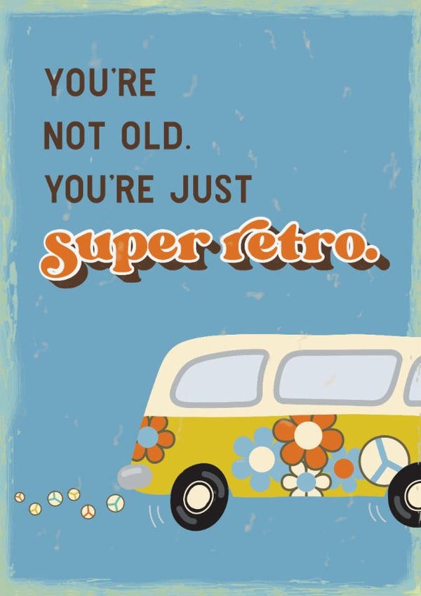Super retro birthday card created by Deborah Chou