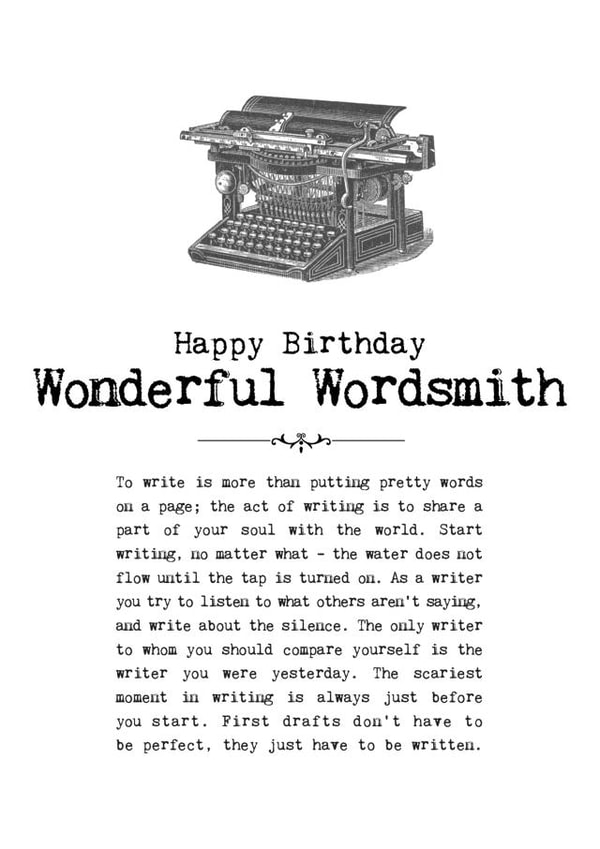 Happy Birthday Wonderful Wordsmith created by Coulson Macleod