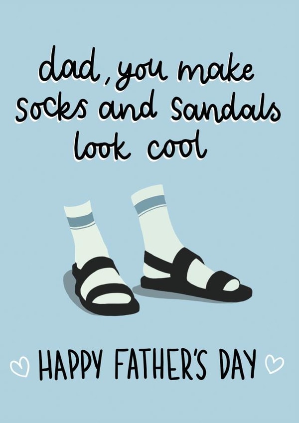 Dad Socks and Sandals Father's Day Card created by Arikaa Designs