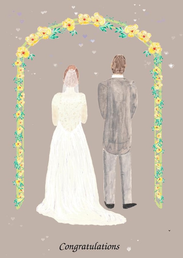 Congratulations ~ on your wedding day created by Jacqueline Woolnough
