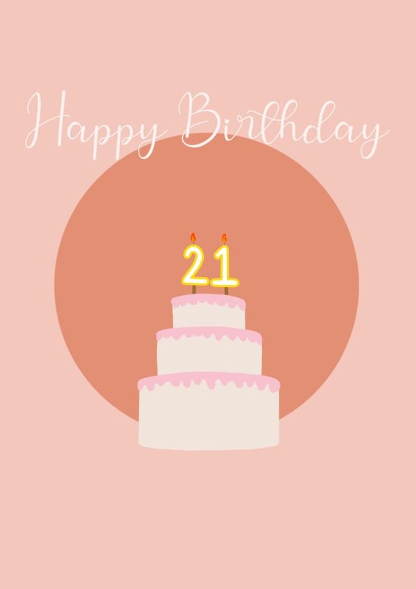 21st Birthday Cake Card created by Made by Milly
