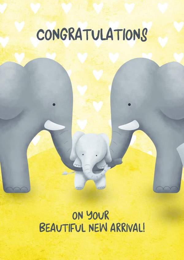 Cute New Baby Elephants card created by Evie Garnett Designs