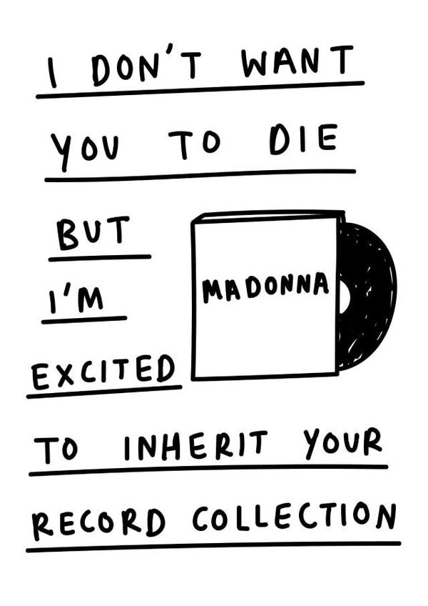 Record collection Father's day card created by George The Cardmaker