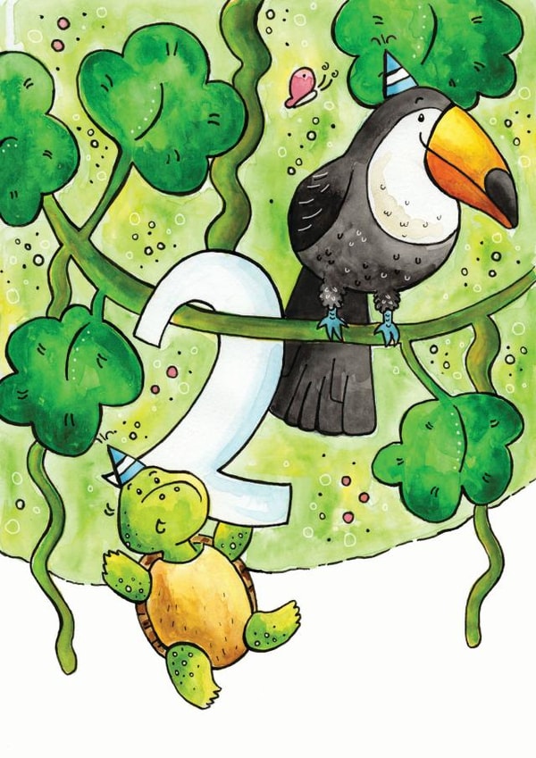 Two Years Old Jungle Birthday Card created by Vicky Kuhn