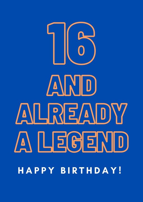 16th birthday legend card created by ERC Design