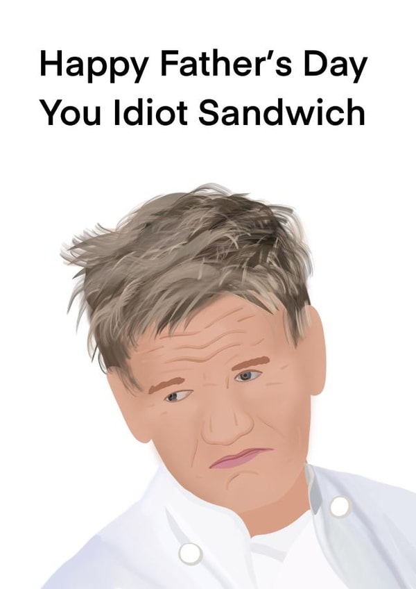 Gordon Ramsay Father’s Day card created by Sarah Stephenson
