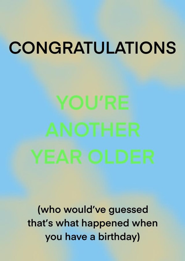 Sarcastic birthday card created by Maisie’s Magical Memories