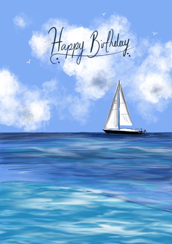 Sailing birthday card created by AP Designs