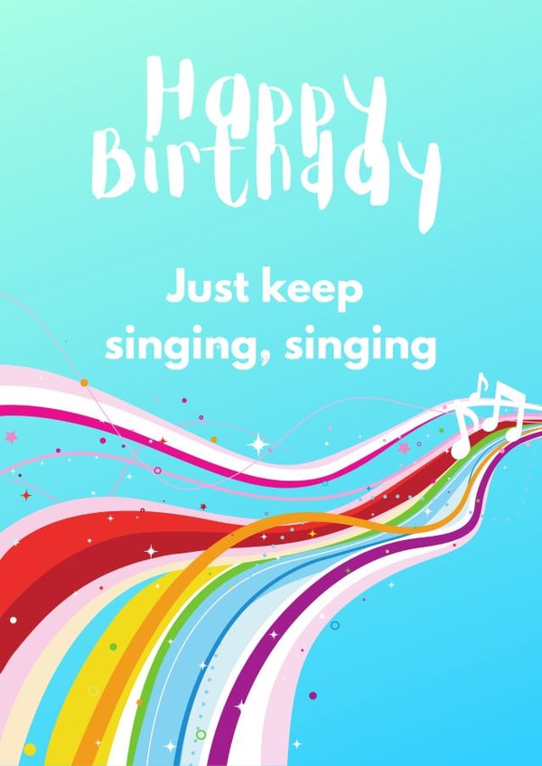 Kids Cheery singing Birthday card created by Kate Hitchman