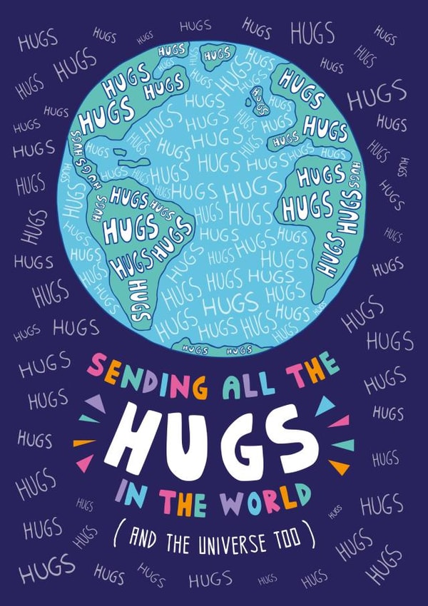 Sending all the hugs thinking of you card created by Kerry Stewart