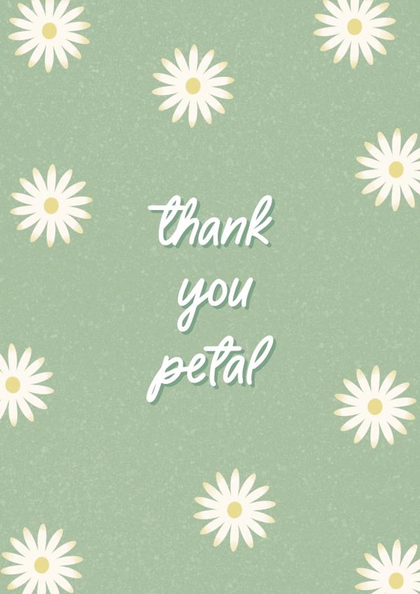 Cute Daisy Thank You Card created by Amy V Packham Art