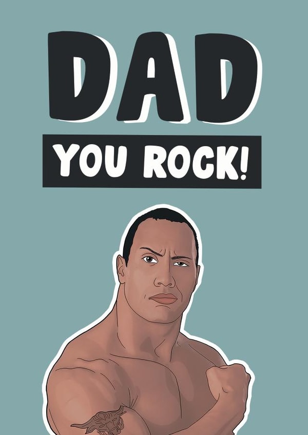 Funny The Rock Father's Day Card created by Bonne Nouvelle