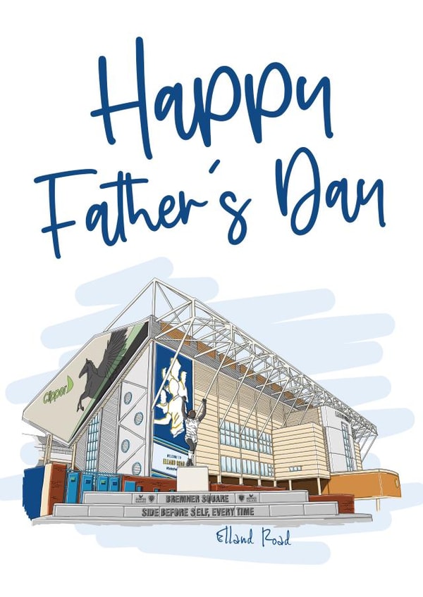 Leeds FC Fathers Day Card created by Moo & Snip