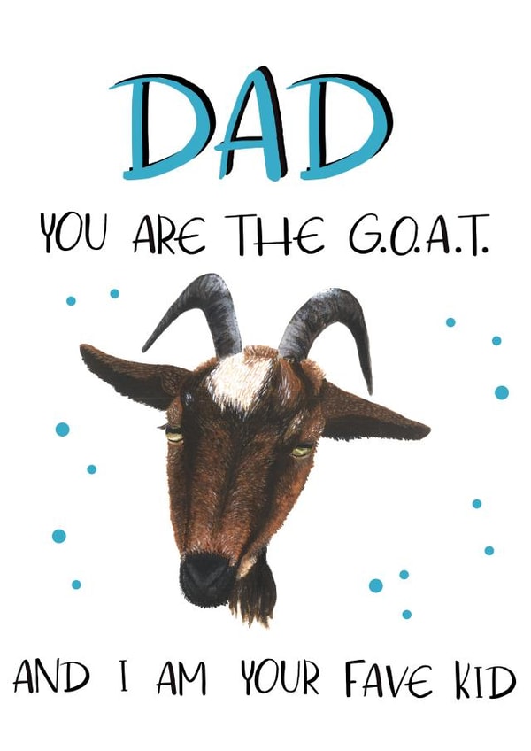 G.O.A.T. Father's day card created by Emily Hunter