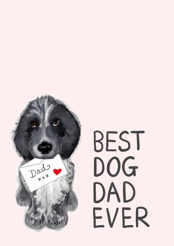 Dog Dad Spaniel card created by Hello Hatty