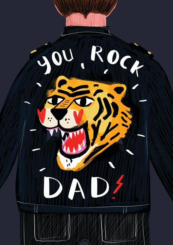 You Rock Dad Father's day card created by NICHOLA COWDERY ILLUSTRATIONS 