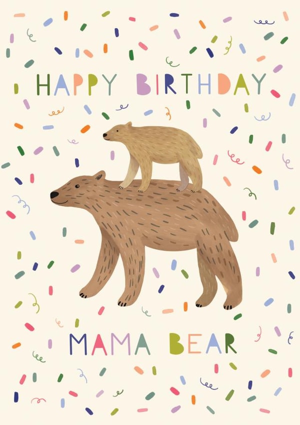 Cute Birthday Card - Mum - Happy Birthday Mama Bear created by Forest & Fig