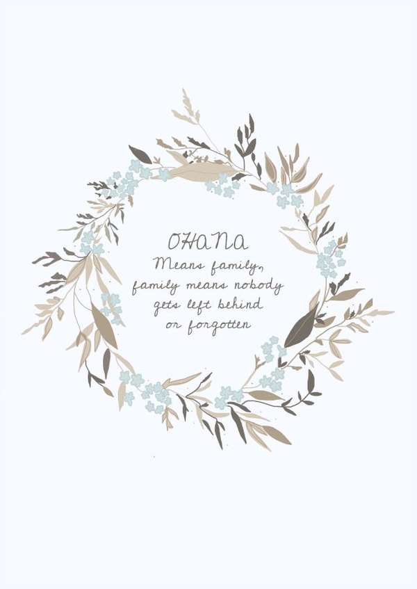 Ohana Family Card created by Molly Lavinia Hutchings