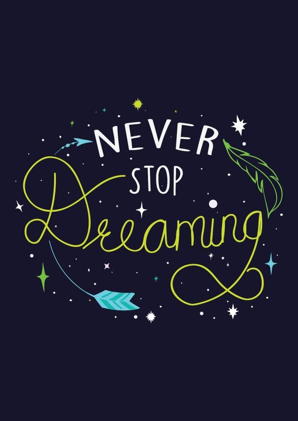 Encouraging Chase your dreams Card created by Priyangi Desai