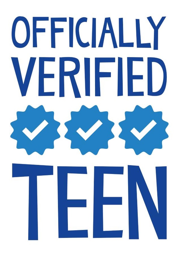 Social Media Verified Teen Birthday Card created by @LIKEYPARK