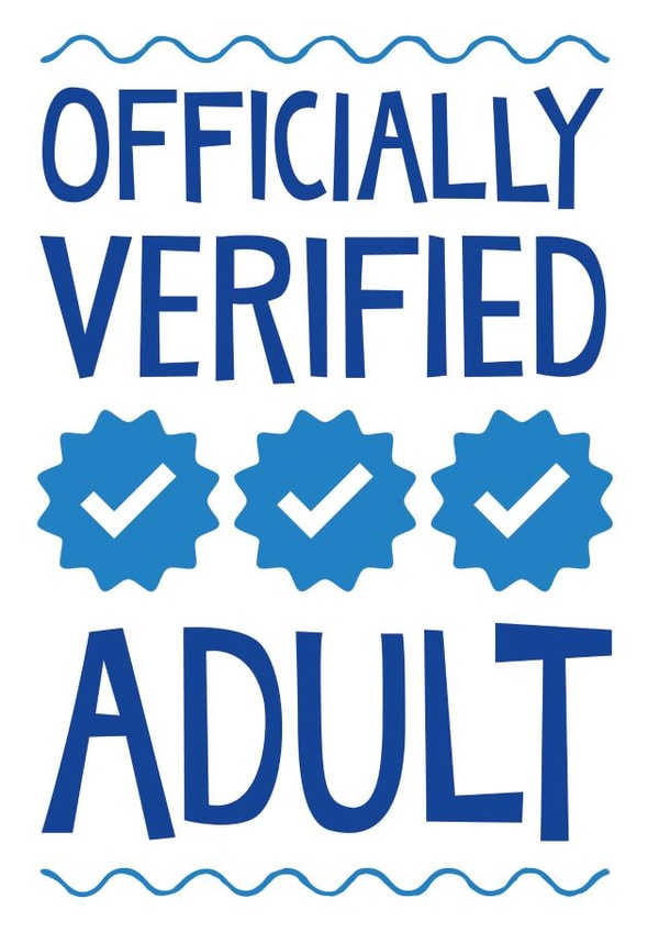 Officially becoming an adult Birthday card created by @LIKEYPARK