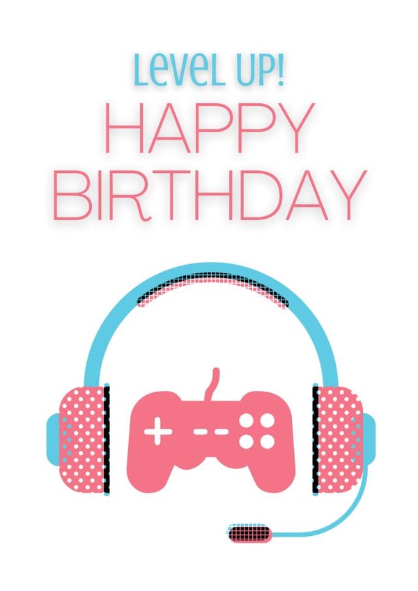 Gamer Girl Birthday Card created by Designs By Andy
