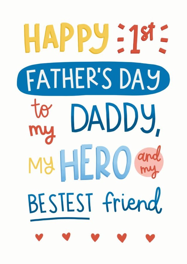 Hero & Best Friend First Father's Day Card created by Kimberley Rose Studio