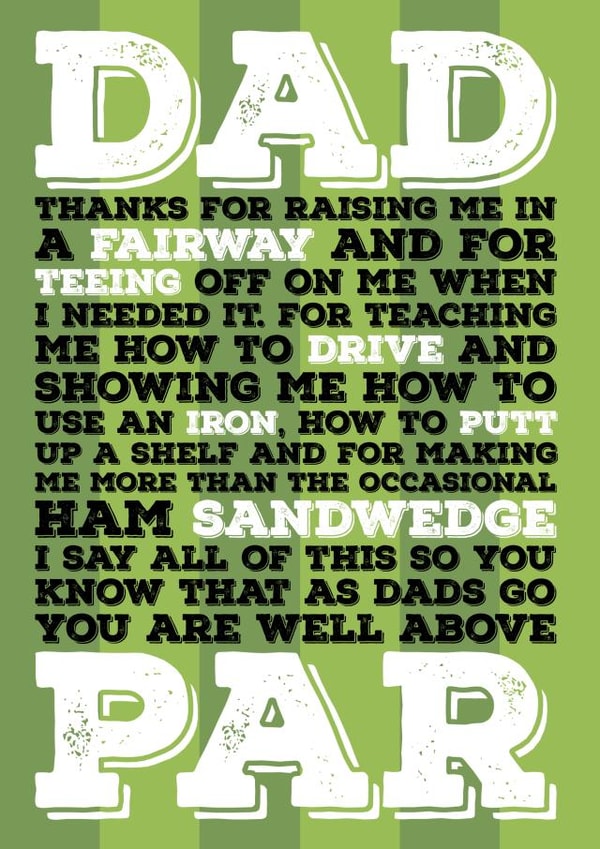 Golfing Dad 1000 created by Blind Faith