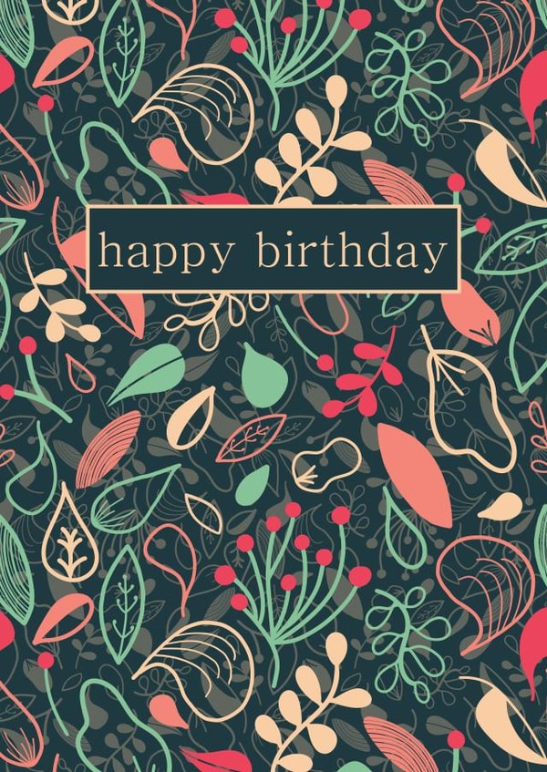 Floral pattern birthday card created by Hannah Maria