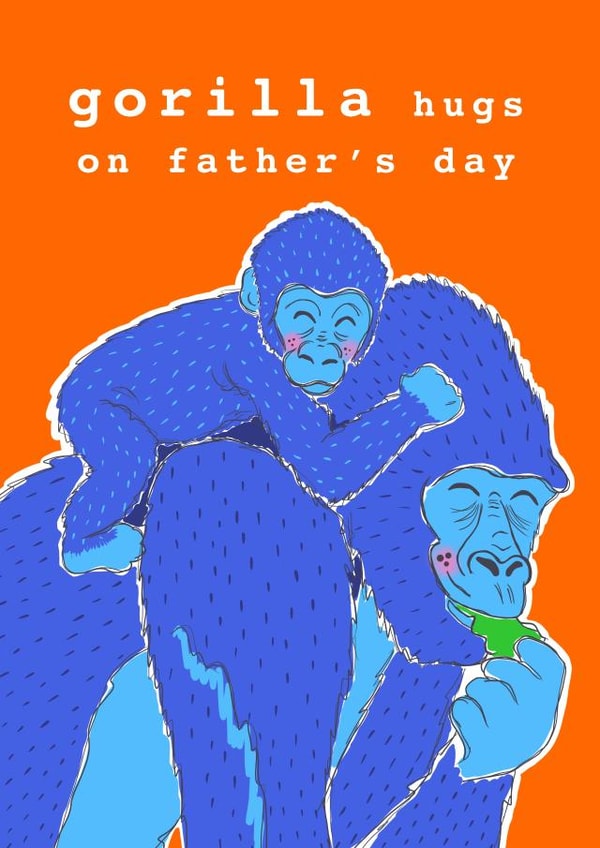 Gorilla hugs on Father’s Day created by Charlotte Eldred