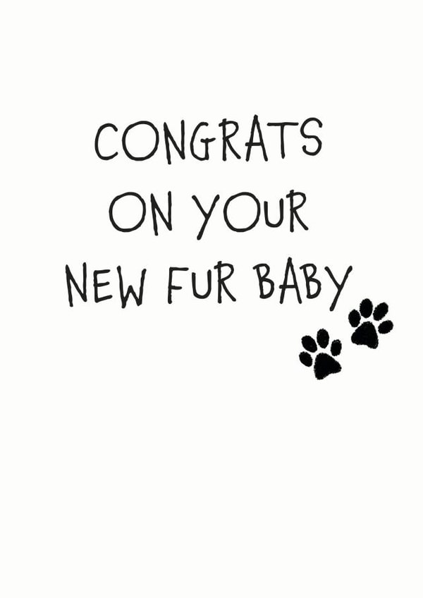 Congratulations new pet card created by EJF Illustration