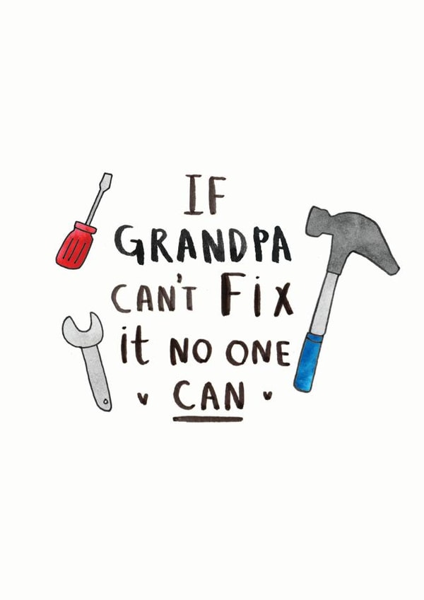 If Grandpa Can't Fix It Card created by Ellie Ellie