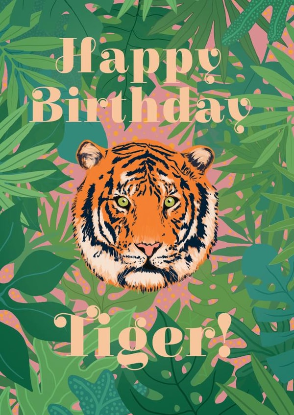 Tiger Queen of the Jungle Birthday Card created by @ChildstarSamantha