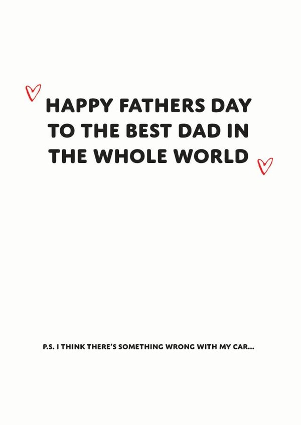 Happy Fathers Day My Car is Broken  created by EJF Illustration