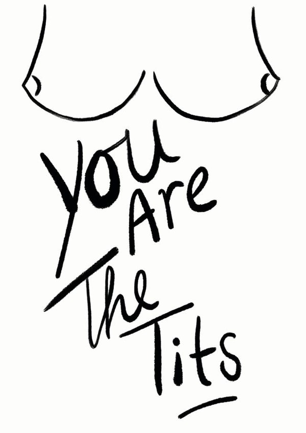You are the tits card created by Sophie Hilton Designs
