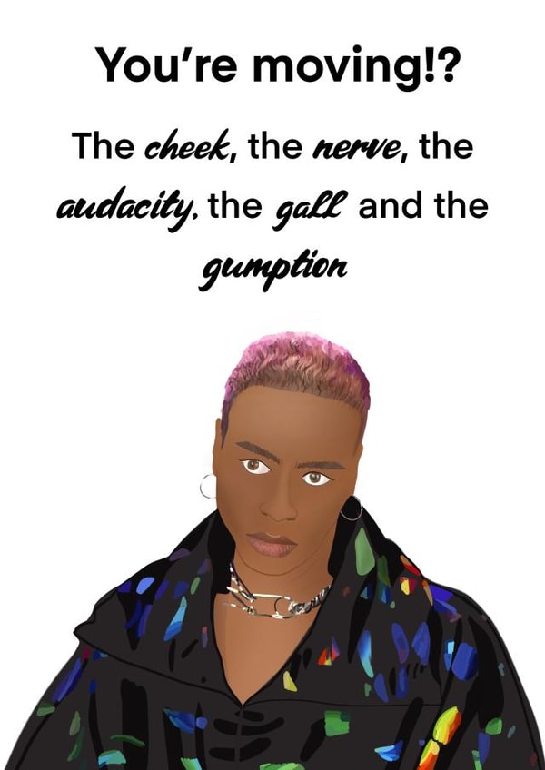 New home drag Queen card  created by Sarah Stephenson