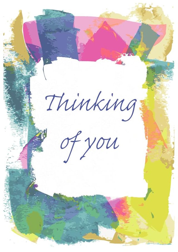 Abstract Thinking of You Card created by size3art