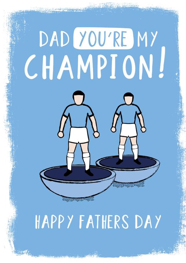 Man City Father's Day Card created by High Five Prints Co