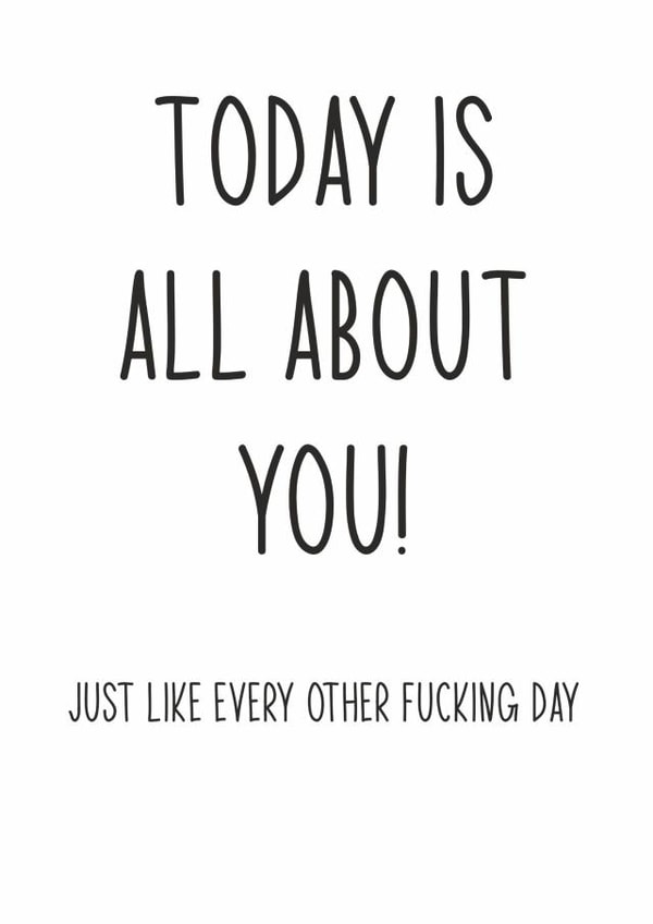 Today is all about you cheeky Birthday card created by Totally Mailed It