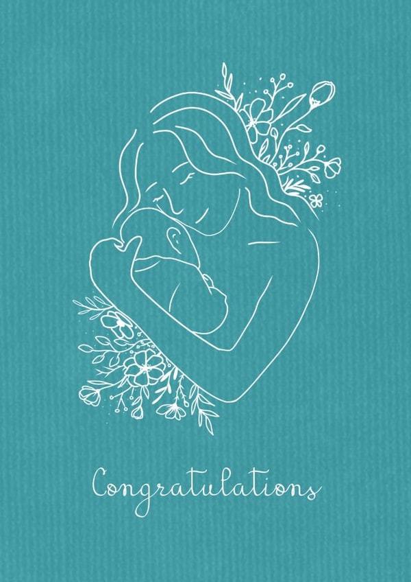 Congratulations new baby floral card created by Sarah Stephenson