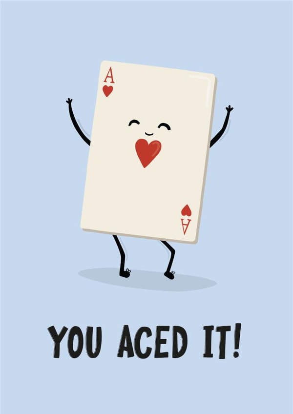 Congratulations Aced it Card created by Kate Dixon Designs
