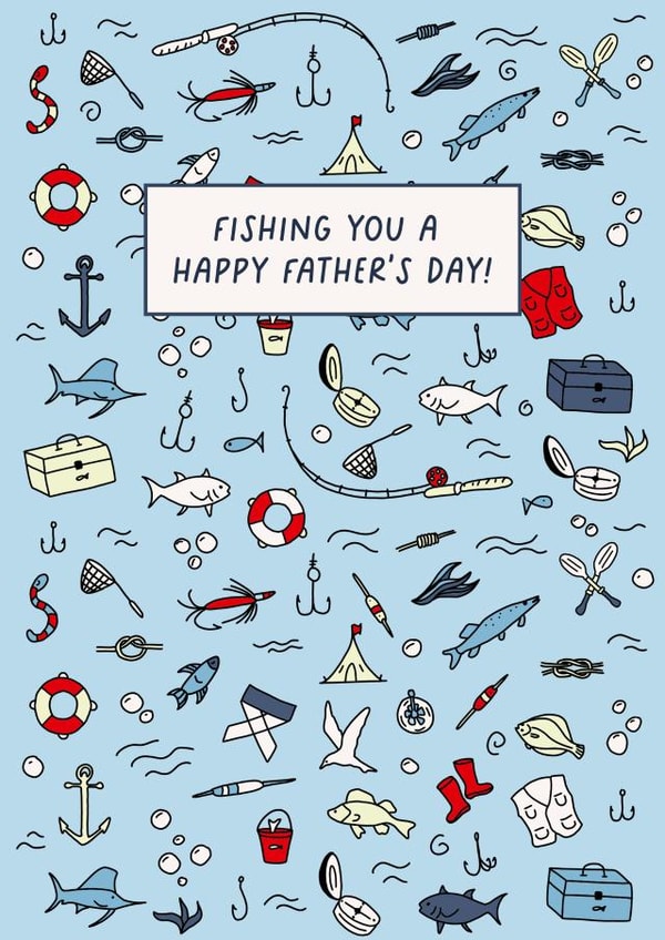 Fishing Father's Day card created by Evie Garnett Designs