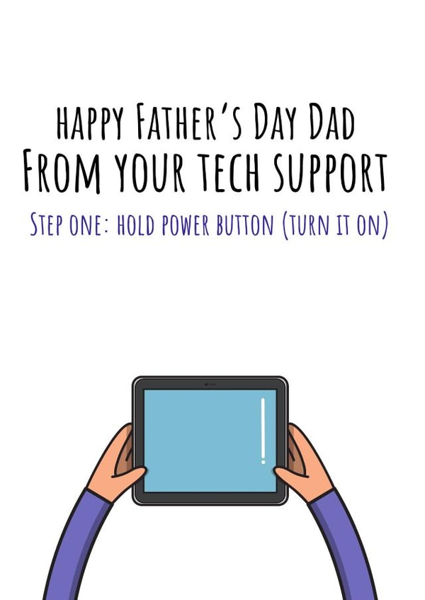 Tech support fathers day card created by Purplepanda