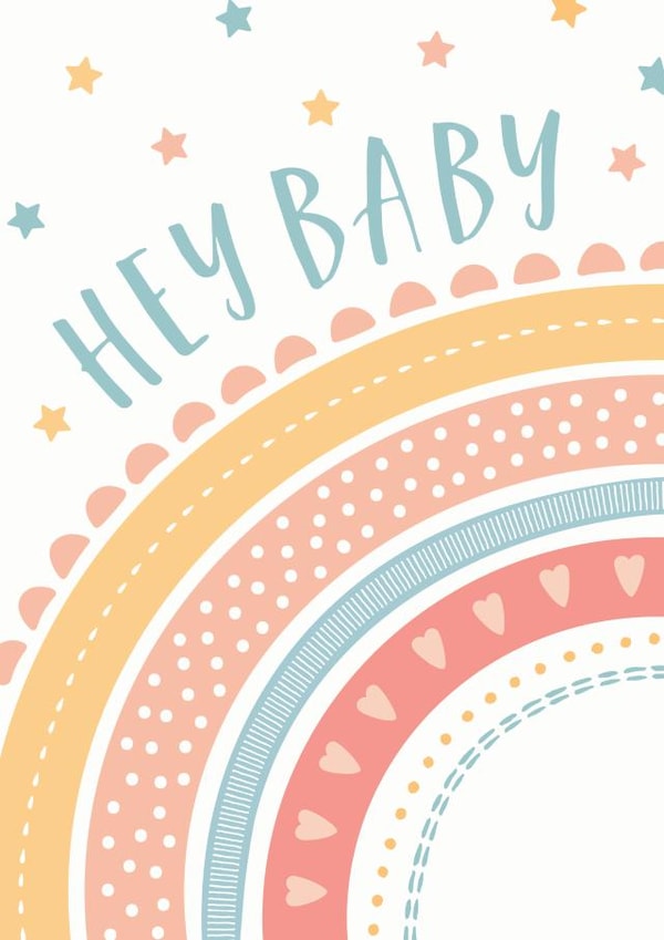 New Baby Cute Rainbow Card 1001 created by Daisy & Bumble
